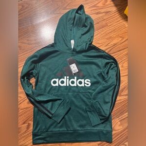 BNWT Adidas Green Pullover Hoodie with Large Logo
